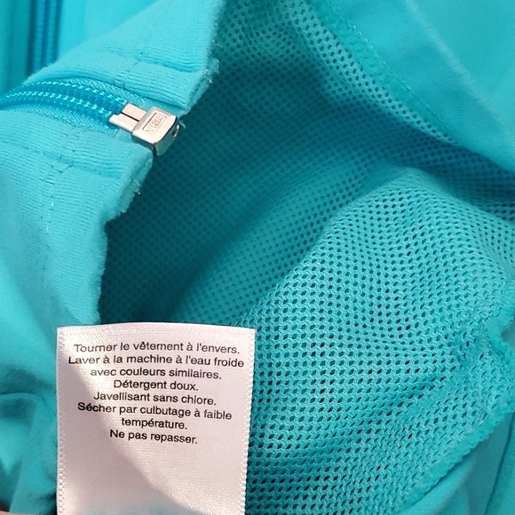 Danskin Aqua Fleece Zip Up with Hood and Vented Pockets - Size Small - Picture 9 of 13